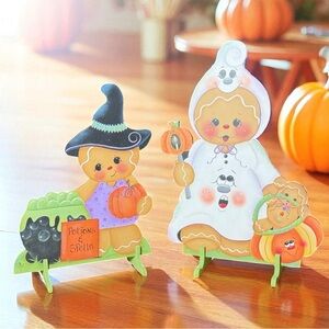 Jackie Bellamy Halloween Decor Pair | Witch & Ghost | Bellamy’s Cottage Signed